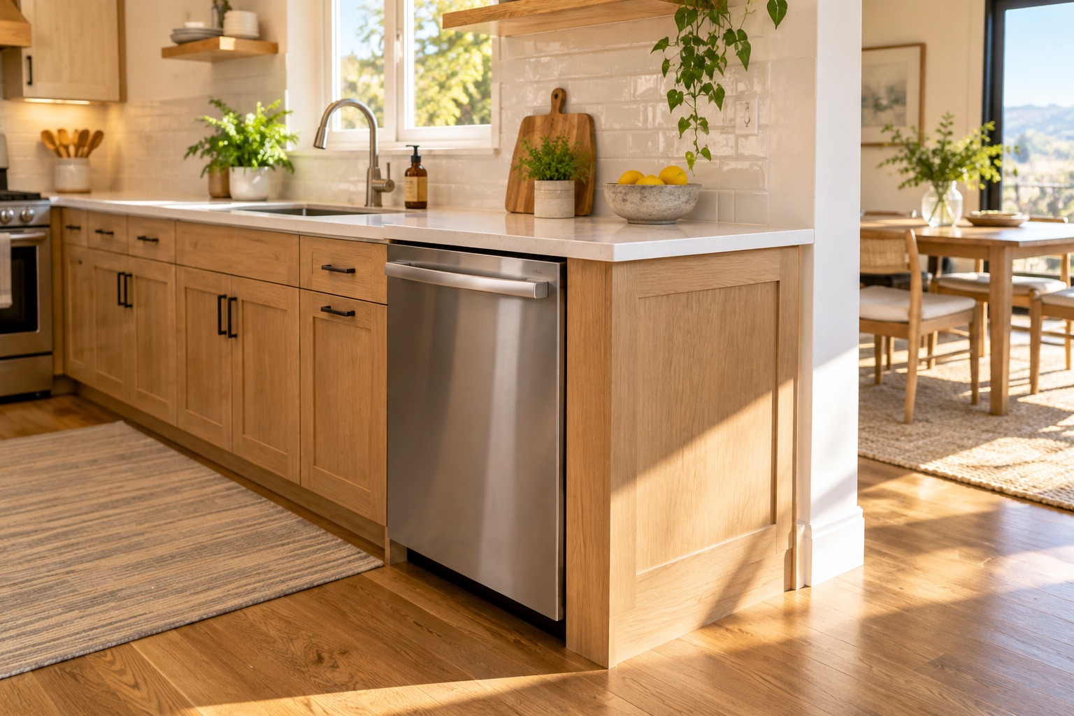 Can a Dishwasher Go at the End of a Cabinet Run?
