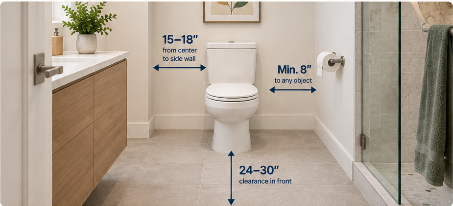 Toilet Clearances and Space Requirements: Measurements for a Comfortable Bathroom